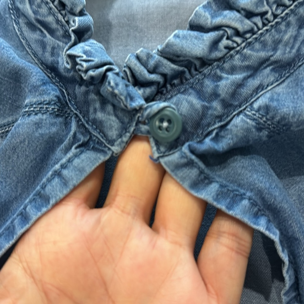 ASOS DENIM BACKLESS DRESS - Picture 7 of 8